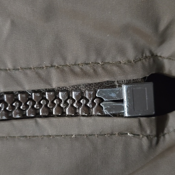 Vintage 70s Western Suede Puffy Vest Feather Down Puffer Brown Retro Cowboy 1970 - Picture 10 of 15